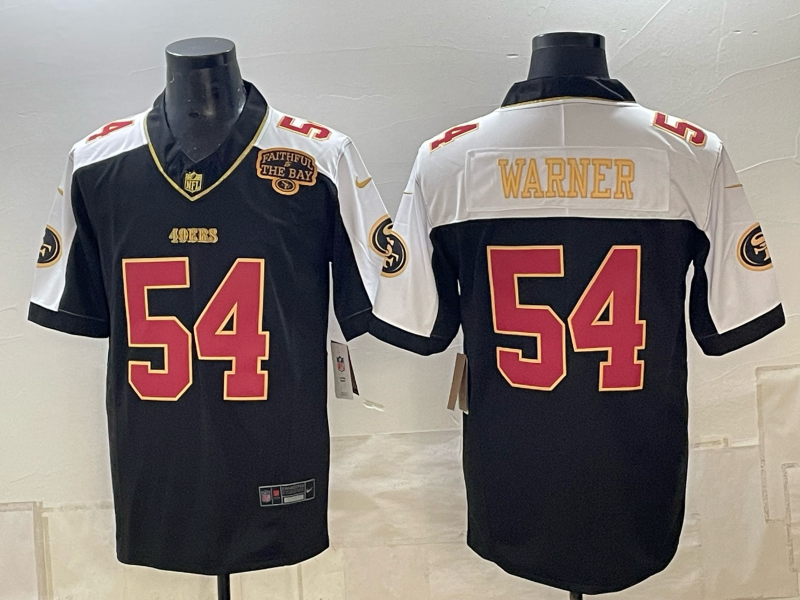 Men 2026 Nike San Francisco 49ers #54 Warner Black NFL Jersey 1025001->san francisco 49ers->NFL Jersey